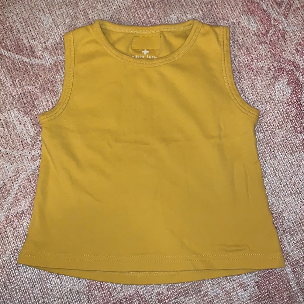 Modern Burlap Yellow Tank